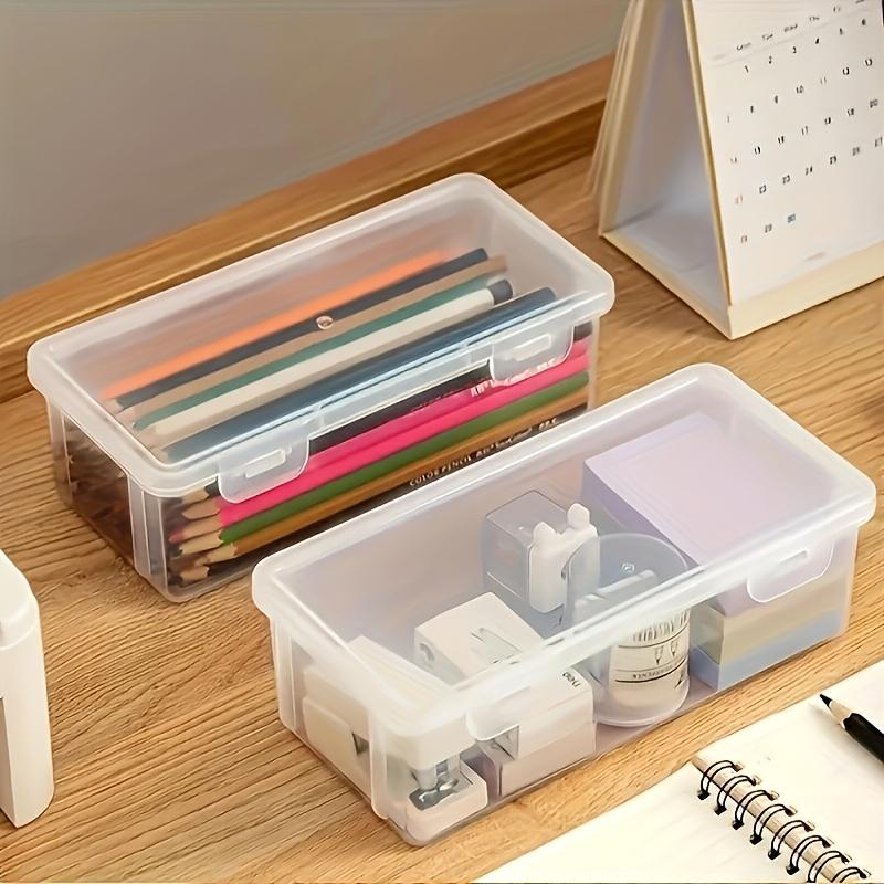 Clear Storage Boxes - Stackable Large Organizer with Transparent Lid,Home - Space-Saving Desk Organizer,Christmas Gift Idea