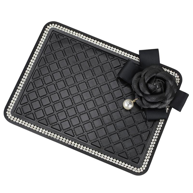 Crystal Car Anti-Slip Mat Flower Diamond Non Slip Pad For Phone Sunglasses Holder Sticky Pad Car Interior Decor Accessories