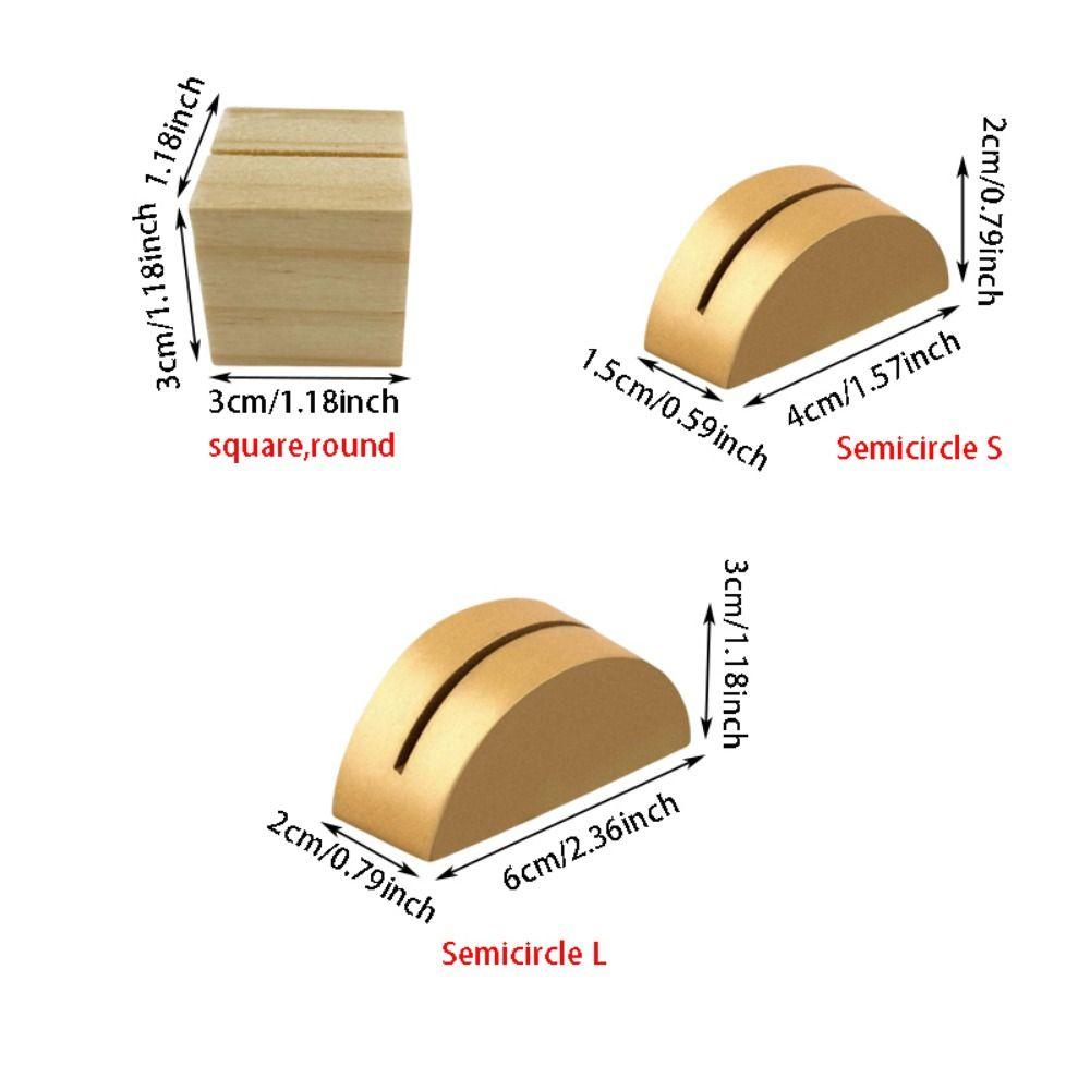 Natural Pine Wood Table Number Stands Multi-Shapes Table Name Holder Wedding Reception