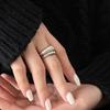 Silver Unique S925 Ring For Women With Eyecatching Geometric Features And Polish Sleek
