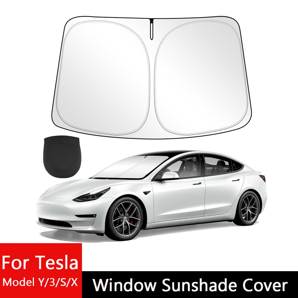 For Tesla Model 3 highland Windshield Sun Shade Model Y/3/S/X Folding Front Window Sunshade Cover Block Heat & UV,Car Sun Shade