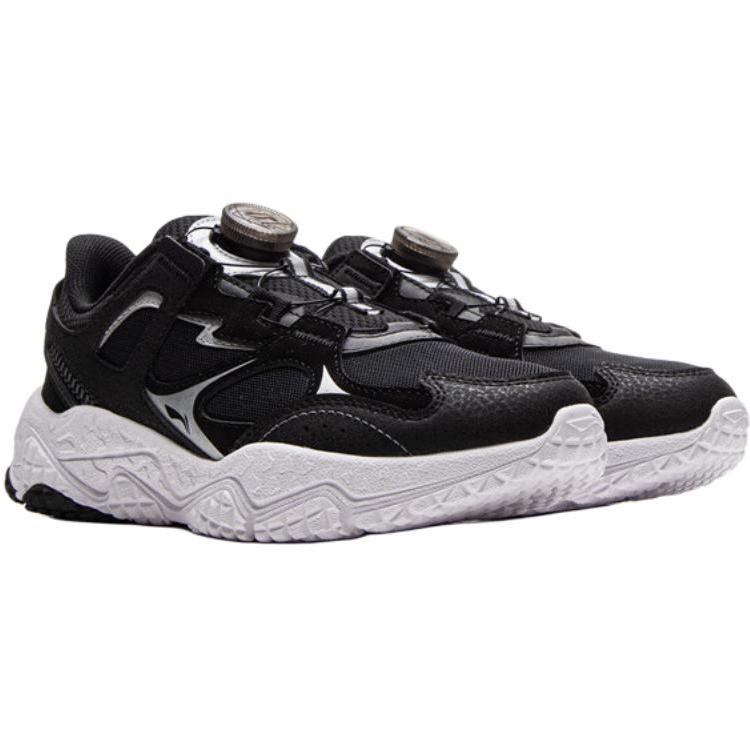Li Ning Kids Comfortable Versatile Non-Slip Low-Top Casual Shoes Kids Sneaker Black YKCU230-1