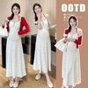 2026 Summer Floral Camisole Dress & Red Sun Protection Cardigan Set