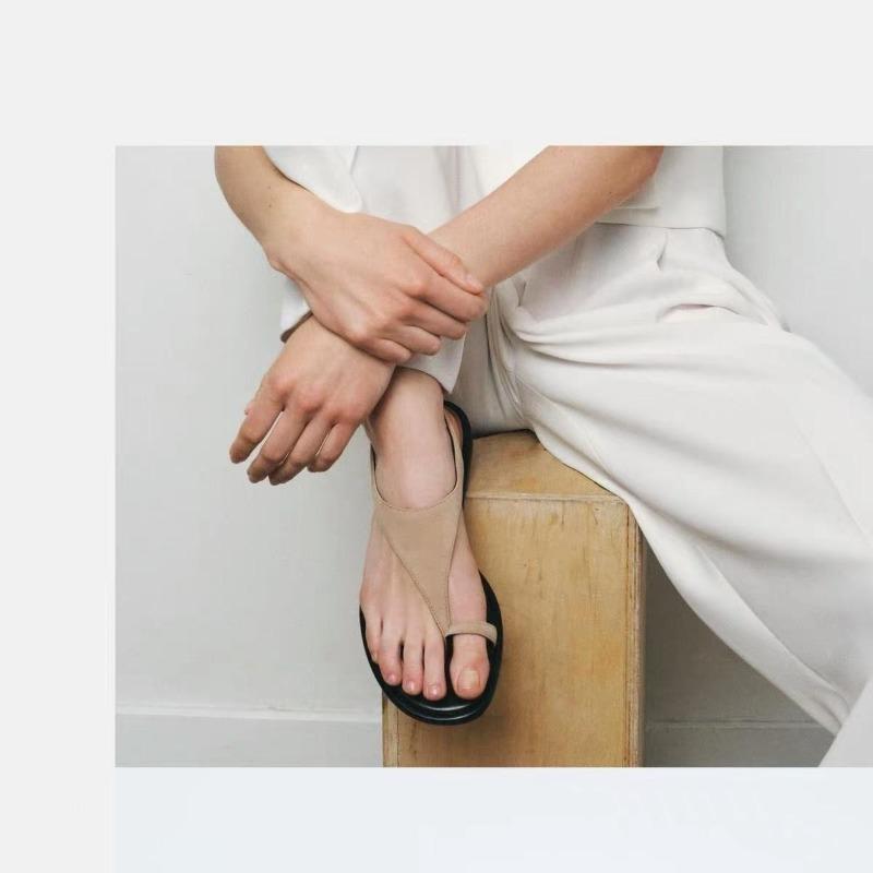 Fashion Vintage Flat Toe Herringside Sandals Women's 2025 New Summer Holiday Rome Sandals and Slippers for Outer Wear