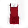 Women's European & American Sexy Fishbone Slim Fit Backless Spaghetti Strap Dress - Hot Girl & Mature Style