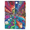 Leather Hamsa Hand Printed Diary Vintage Old Pages Diary for Office & Personal Use (7 X 5 Inch)