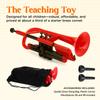 pInstruments pCornet PCORNET1R Plastic Wind Bb Made of Lightweight and Durable ABS with Antibacterial Red Mouthpiece and Carrying Instrument, Key,