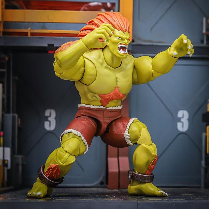 Toys Street Fighter Blanka Action Figure - Deluxe Wild Beast Edition Collector Figure JD35173