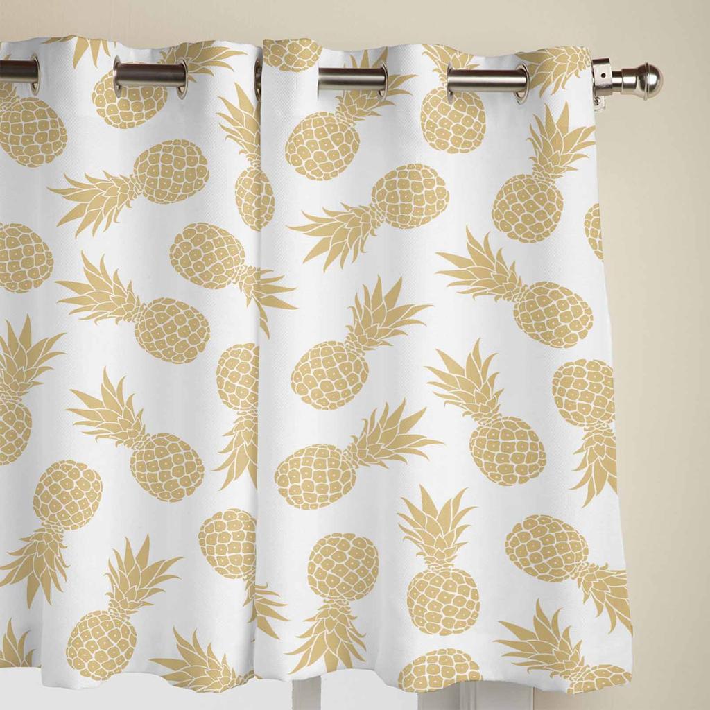 Pineapple Texture Yellow Window Curtains for Living Room Luxury Bedroom Curtain Kitchen Blinds Drapes Curtains