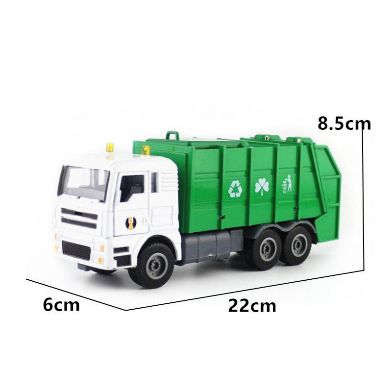 Garbage Alloy Truck Model With Inertia Drive Design For Kid Gift Educational