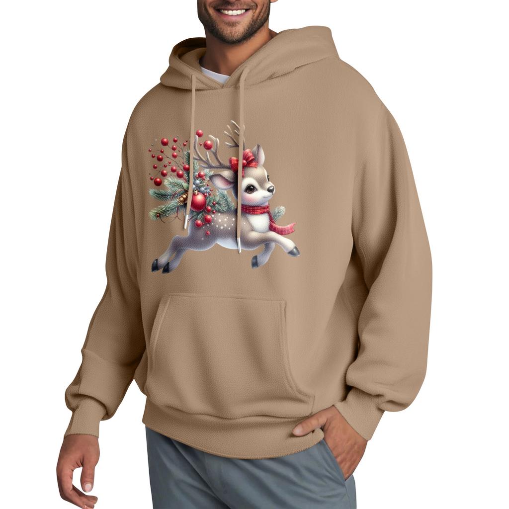 Men's Hooded Sweatshirt, Contrasting Color Sweatshirt, Sports   Casual Jacket