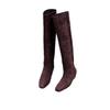 Minimalist Style Flat Bottom Inner Height Increase Boots Women's 2025 New Popular High Knight Boots Square Sleeve Thin Boots