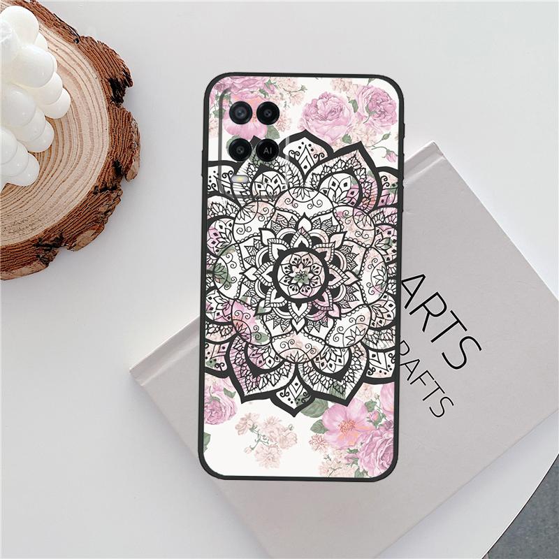 Flowers Mandala Floral Case For Oppo A96 A58 A18 A38 A78 A98 A17 A77 A80 A40 A60 A16 A76 A74 A94 A54 A15 A57S Cover