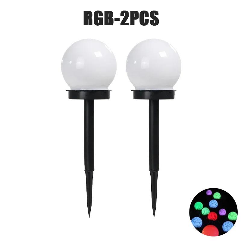 6PCS LED Solar Lawn Light Spherical Energy Saving Waterproof Simple Atmosphere Lighting Outdoor Garden Lawn Street Garden Lights