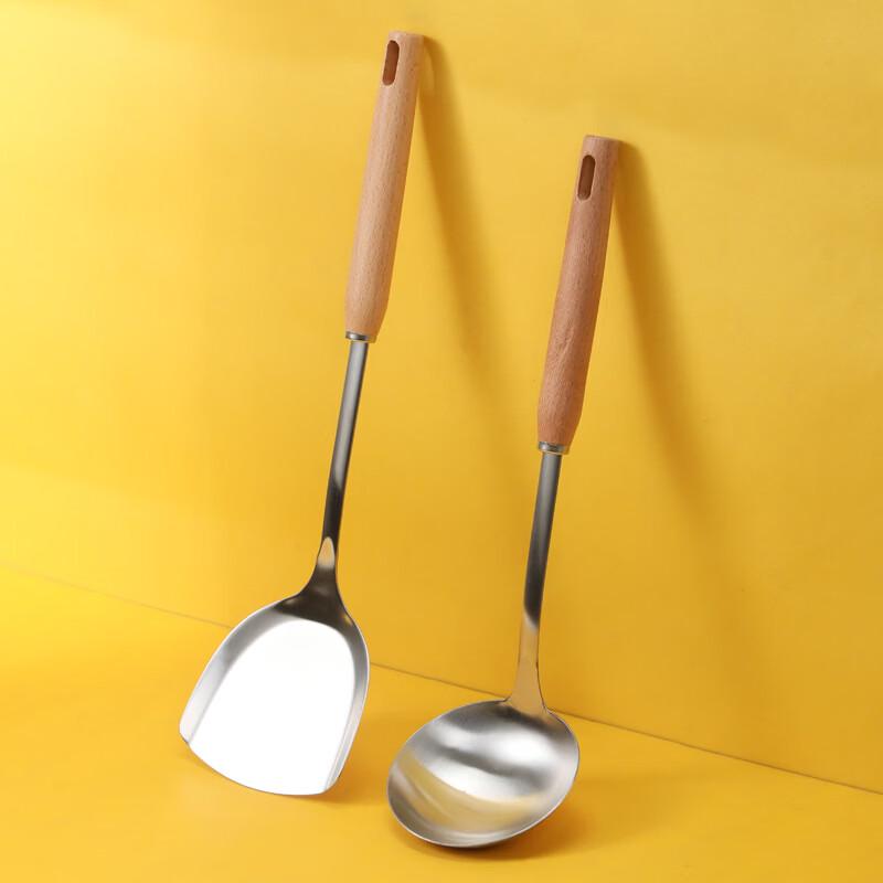 Beechwood Handle Stainless Steel Kitchen Utensil