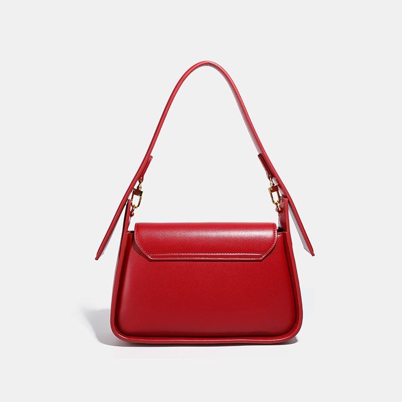 Red Bag Women's New Armpit Bag Light Luxury Bridal Wedding Bag Daily Available Messenger Handbag
