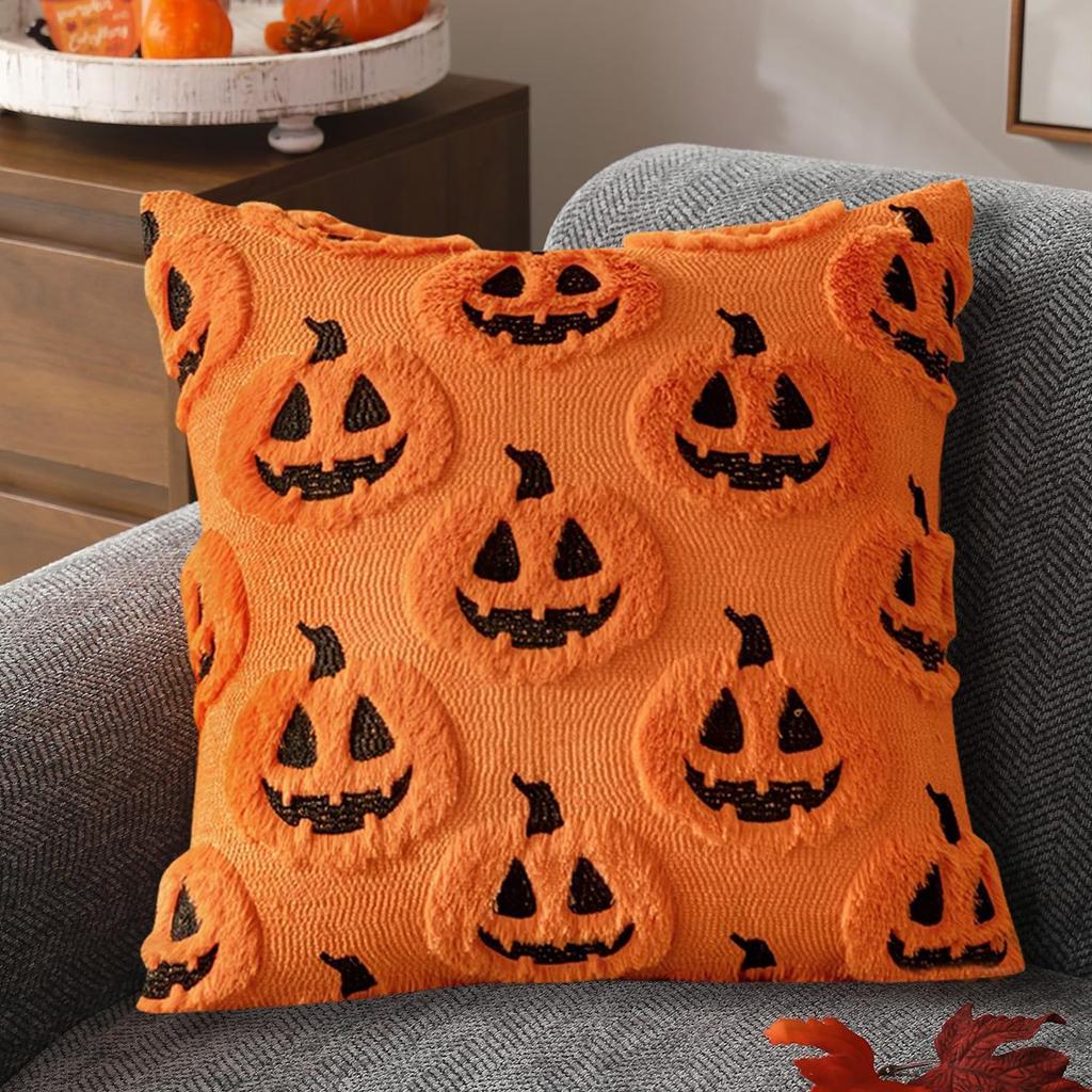 Halloween Printed Pillowcase Square Pillowcase Sofa Pillowcase No Core Comfortable Pillowcase