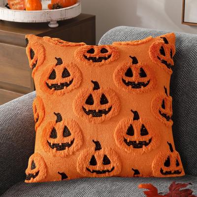Poszewka z nadrukiem na Halloween Kwadratowa poszewka Poszewka na poduszkę na sofę Bez wkładu Wygodna poszewka