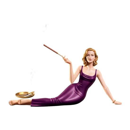 Figurine Dame Porte-encens Résine Sculpture Féminine Élégante Porte-bâtonnet d'encens Support d'encens Décoratif pour Décoration Maison Bureau Idée Cadeau Pendaison de crémaillère