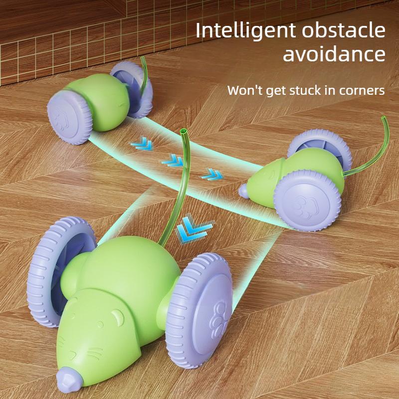 Haustierspielzeug selbst-hi, gelangweiltes Mausauto, Laser-Teaser-Katzenstab, Katzenspielzeug Teaser Katze Rennsportwagen