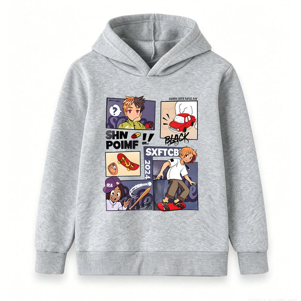Kids Boys Girls Crew Neck Short Sleeve 100% Cotton T-Shirt, Funny Colorful Cartoon Adventure Character Print Casual Soft Tees for Children Daily Play