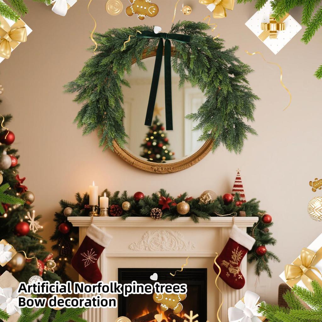 Artificial Pine Needle Christmas Wreath for Windows and Walls