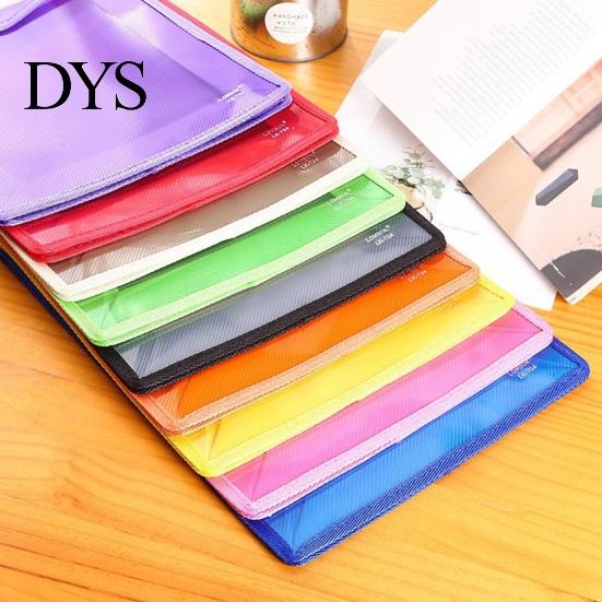 Office File Organizer Transparent Folder, with Snap Closure, Waterproof A4 A5 Document Bag, Closure Case Large Capacity Colorful PP Envelope