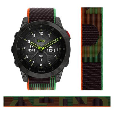22mm 26mm Kabliuko ir kilpos nailoninis dirželis, skirtas Garmin Epix Gen2 Fenix 7 7X Fenix 6Pro 5XPlus/Forerunner 955 965 MARQ Enduro 2 laikrodžiui
