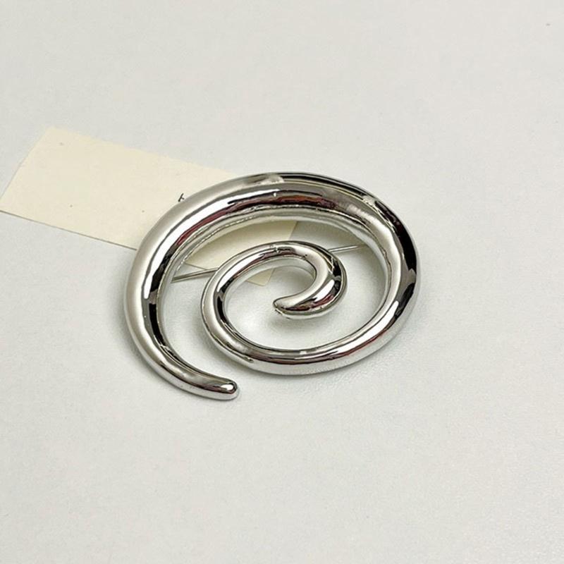 Unique Vortex Lapel Pin Adornment Gold/Silver Dressing Up Vortex Brooch Stylish Lapel Pin for Fashion Enthusiasts