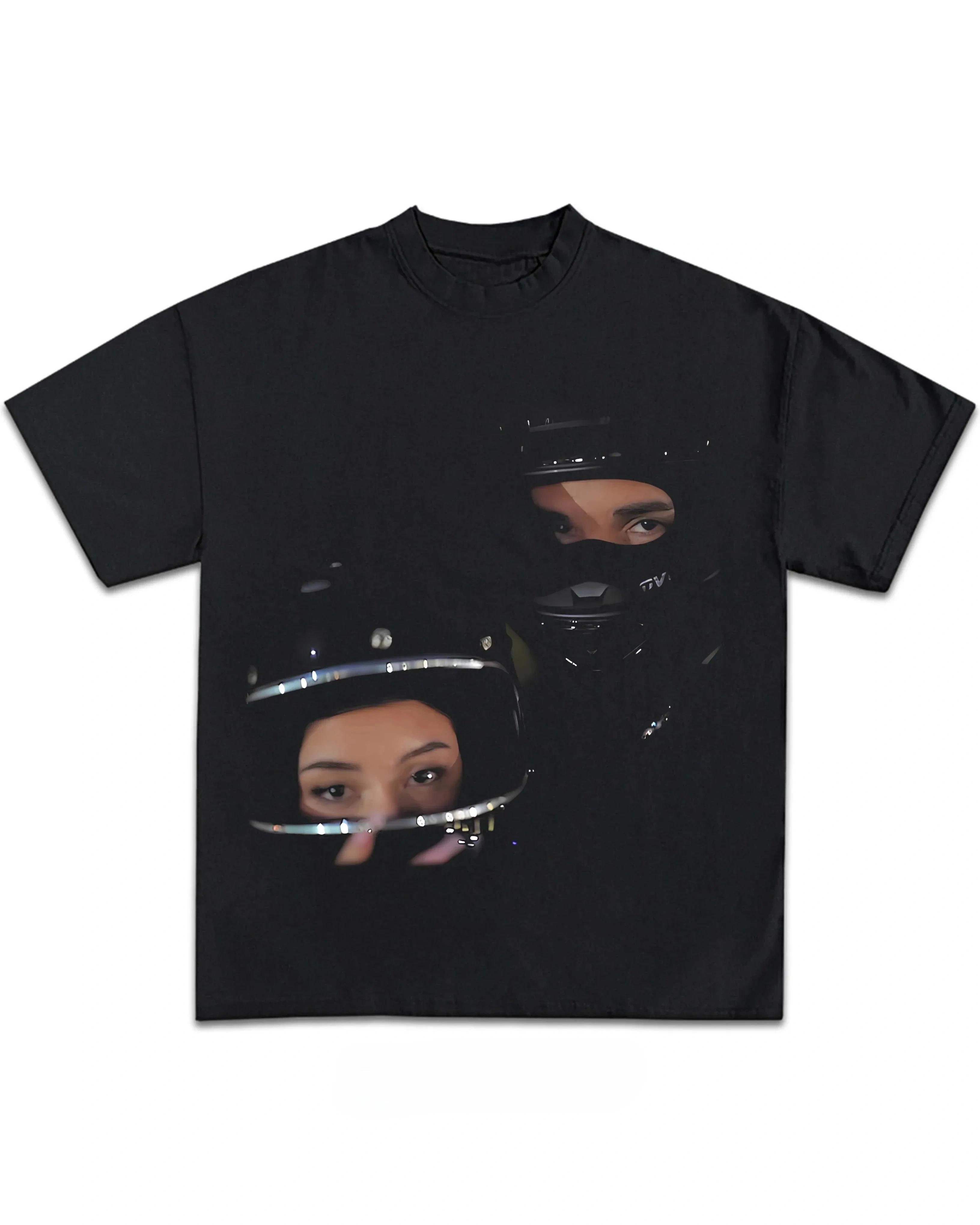 Streetwear Oversized Y2k Unisexs Womens Drake Search Rescue Pattern Print Tshirt Cotton Soft Short Sleeves Male Female Clothes XL
