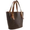CELINE Macadam Bucket Tote Bag vintage Brown PVC Women Used