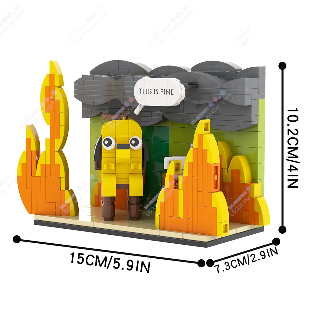 

MOC1100 Креативная серия мультяшных анимационных сцен MOC Строительные блоки DIY Модель собаки «Всё хорошо» Сборные кирпичи Игрушки для детей