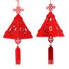 Pyramid Shape Design Self-assembled Felt Lantern Hanging Pendant New Year Decor