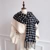Luxury Winter Plaid Scarf for Women Men British Style Cashmere Scarves With Tassel  Christmas Female Winter Warm Clothing