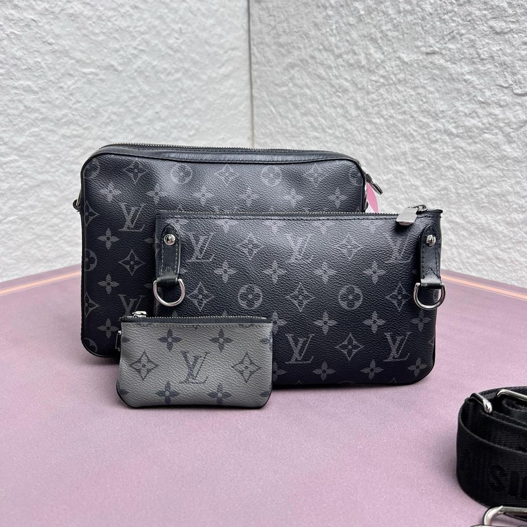[Pre-Owned] Louis Vuitton Trio Messenger 'Monogram Eclipse Reverse Canvas' - Very Good #QLLBOH