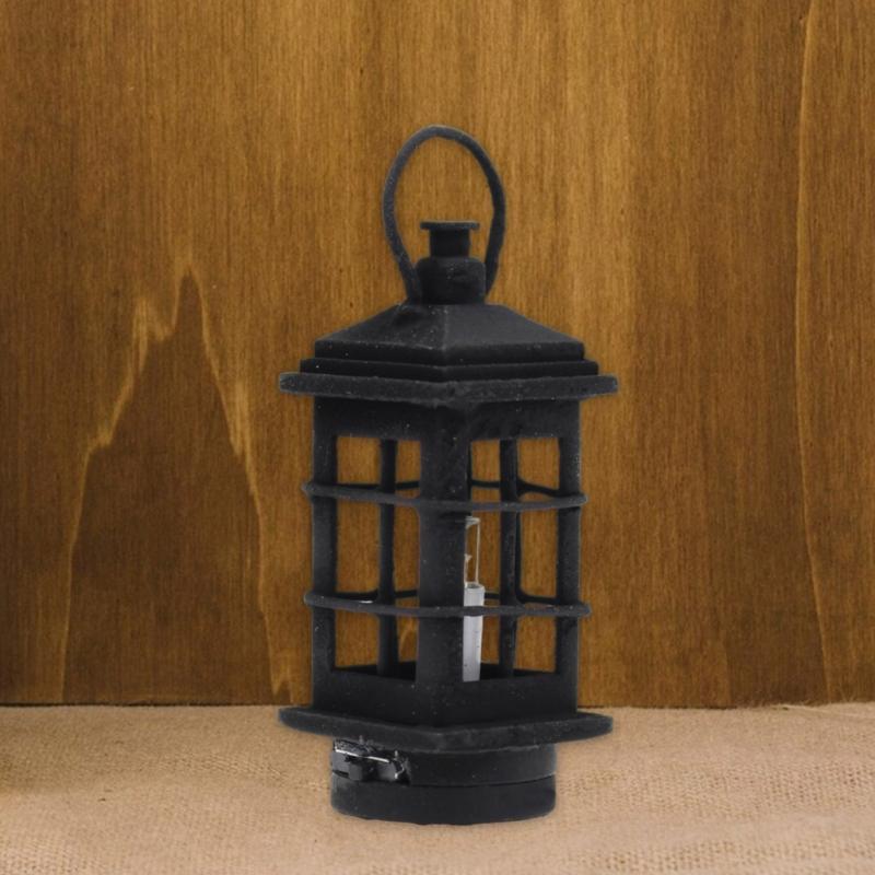1/12 Scale Dollhouses Miniature Handlamp with LED Lighting Garden Lamp for Dollhouses House Displaying Accessory