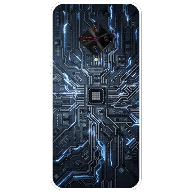 Silicone Case S1 Pro Smoke Cover Blue Smoke Silicone Case For Vivo