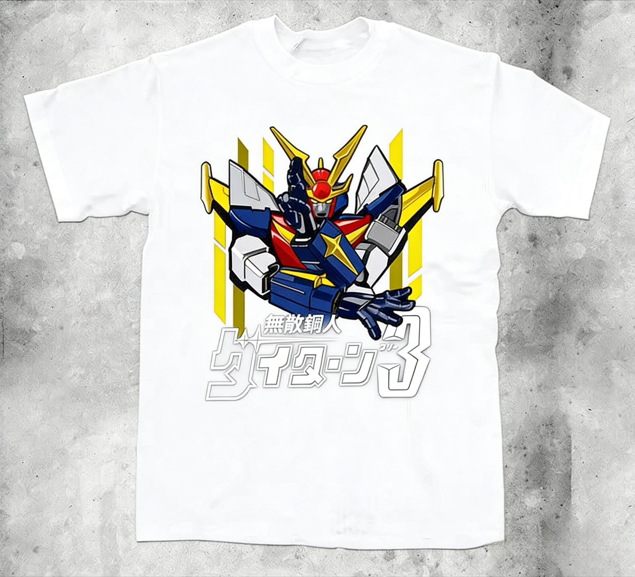 2026 summer New pure cotton Gundam pattern Loose trend Short Sleeve Tshirt Pure Cotton Round Neck TopTrendy comfortable shirt L