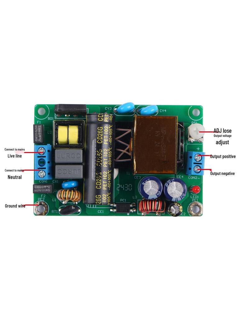 220V to 48V 1A AC-DC Regulated Switching Power Supply Module Board