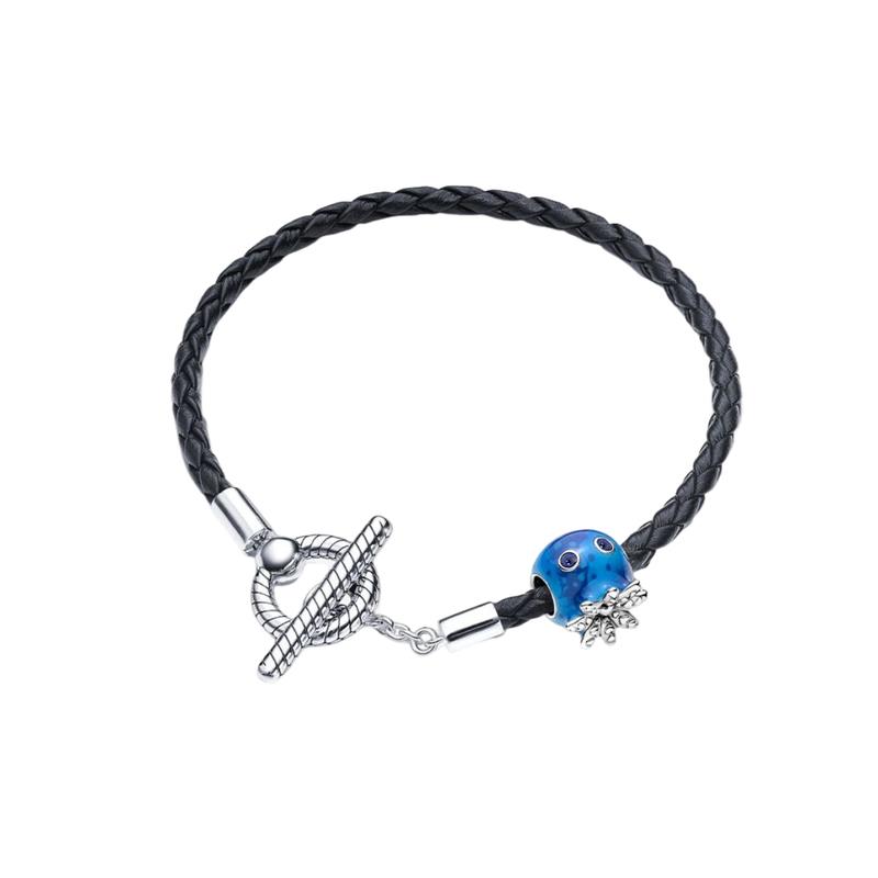 Pandora Deep Sea Blue Octopus 925 Silver Bracelet Women s ZT2378 синий