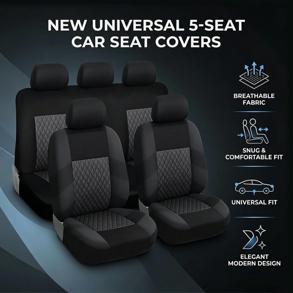   Car Seat Covers, 9PCS Front and Rear Seat Protectors, Full Set Auto Seat Covers, Front Seats   Compatible
