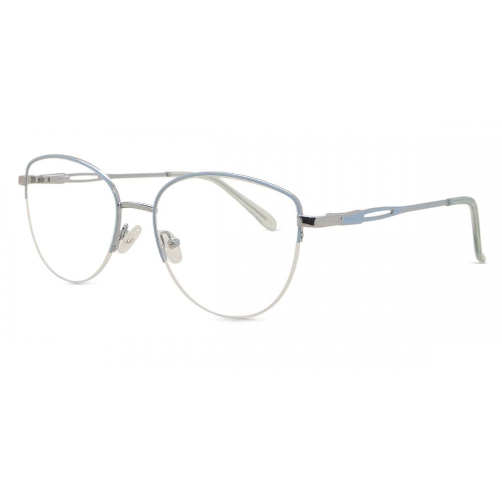 Full Rim Cat Eye Light Blue Silver Smartbuy Collection Yasin 898a Fashion Women Eyeglasses