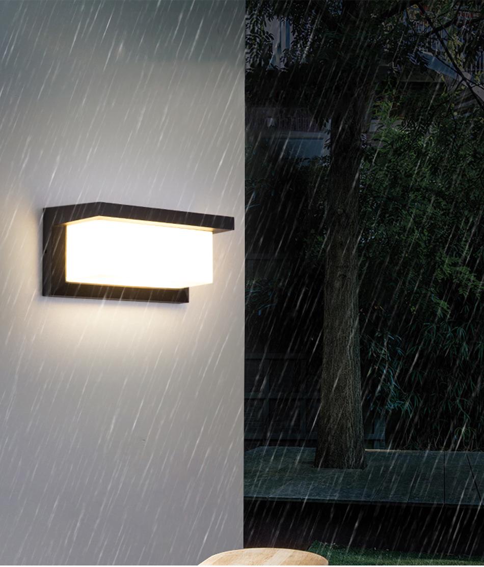 

LED Wall Lamp Outdoor IP45 Waterproof Wall Light Wall Lamp for Bedroom Home Decoration Balcony Garden Interior Wall Lighting Cool White 6000K чорний