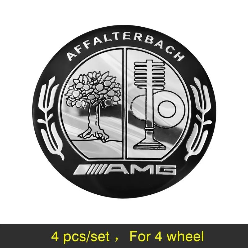 

For Mercedes Benz 56MM 4Pcs Car Wheel Hub Center Metal Decals Sticker Accessories For Mercedes Benz AMG E S C A B Class GLE GLS