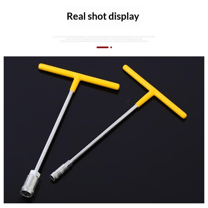 T-Type Socket Wrench Set, T-Shaped Extended Hex Wrench, Rubber-Coated Car And Motorcycle Tire Repair Tools