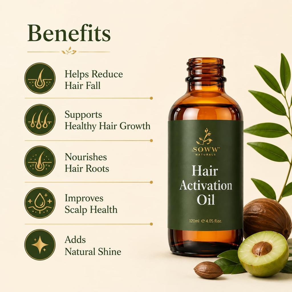 SOWW Naturals Hair Activation Oil for Hair & Scalp Care 120ml