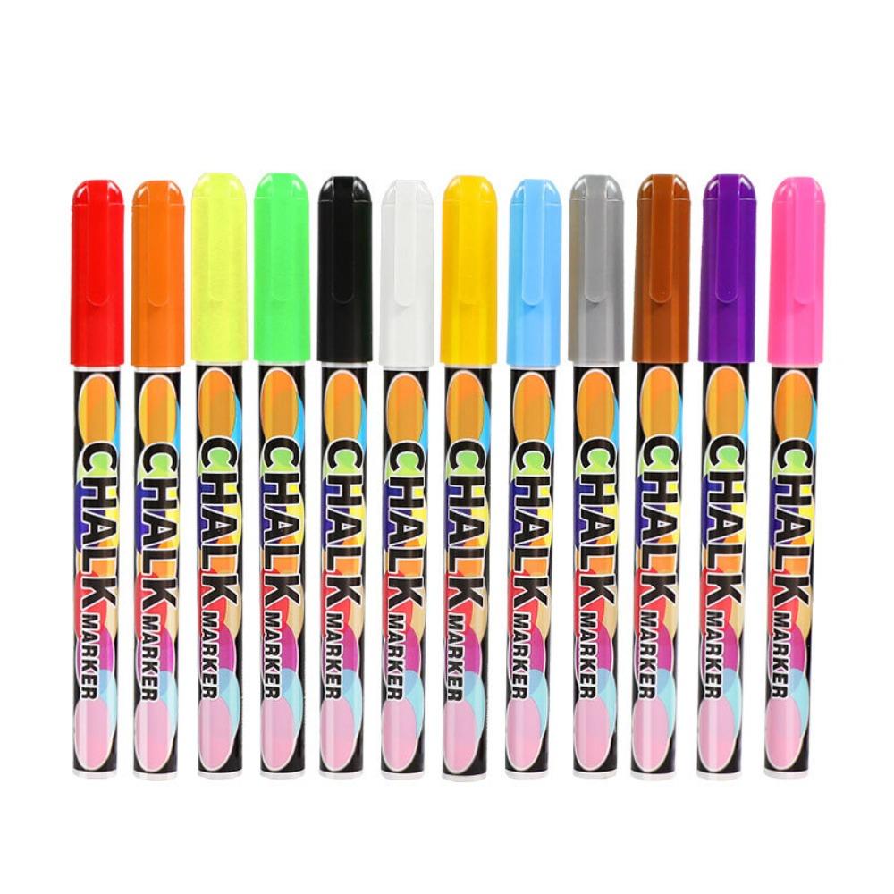 

12Pcs/set Non-Toxic LED Advertisement Chalkboard Pen Water-Soluble Painting Graffti Pen Beginners