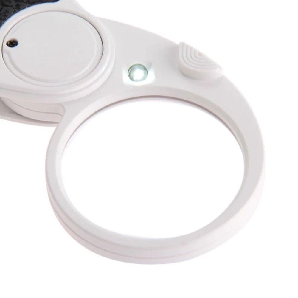 Durable Glass Loupe HD Mini Folding Magnifiers 5X Magnifying Glass Lens Key Chain Magnifiers