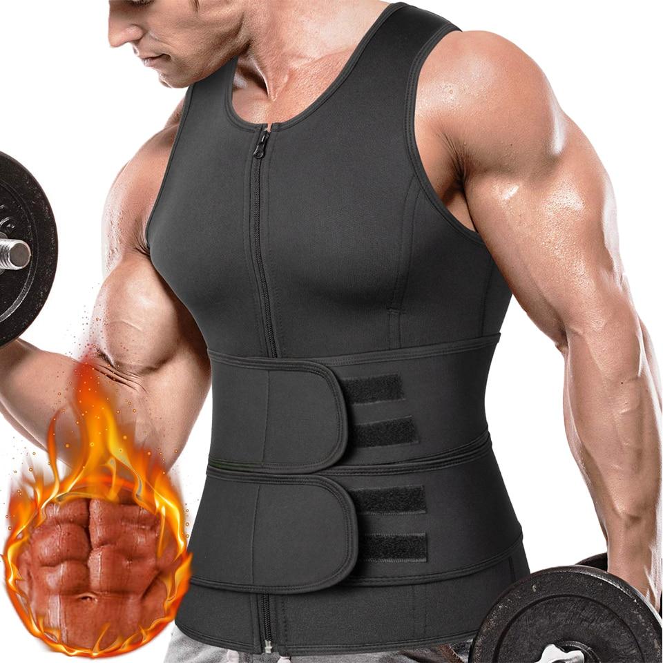 Männer Schwitzweste Saunaanzug Taillentrainer Weste für Gewichtsverlust Abnehmen Body Shaper Workout Tank Tops Shapewear Kompressionshemden