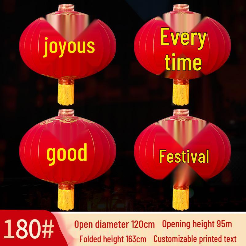 Large Outdoor Waterproof Iron Lantern for New Year and Spring Festival Celebrations
